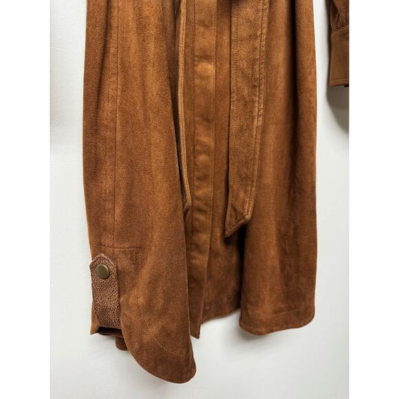 Brown Suede Shirt Dress - Picture 5 of 10